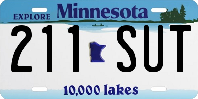 MN license plate 211SUT