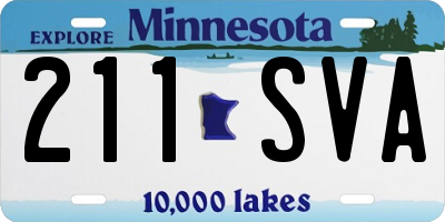 MN license plate 211SVA