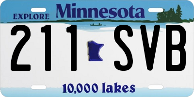 MN license plate 211SVB