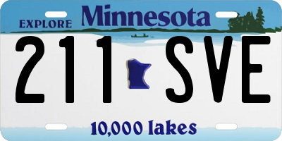 MN license plate 211SVE