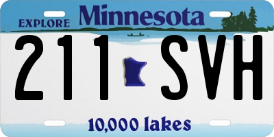 MN license plate 211SVH