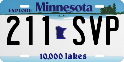 MN license plate 211SVP