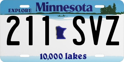 MN license plate 211SVZ