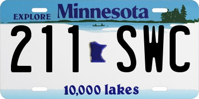 MN license plate 211SWC