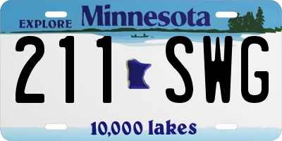 MN license plate 211SWG
