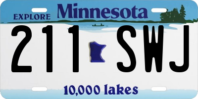 MN license plate 211SWJ