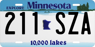 MN license plate 211SZA