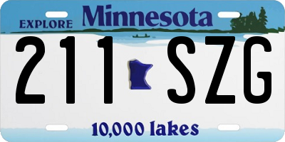 MN license plate 211SZG