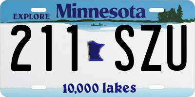 MN license plate 211SZU