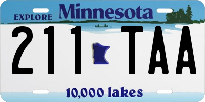 MN license plate 211TAA