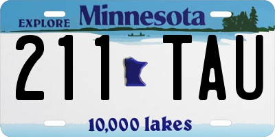 MN license plate 211TAU