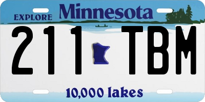 MN license plate 211TBM