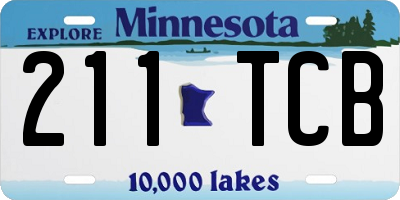 MN license plate 211TCB