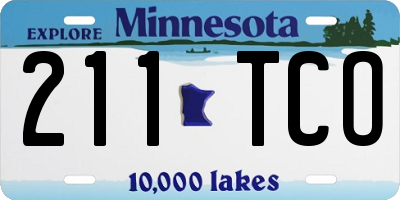 MN license plate 211TCO