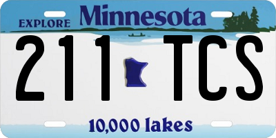MN license plate 211TCS