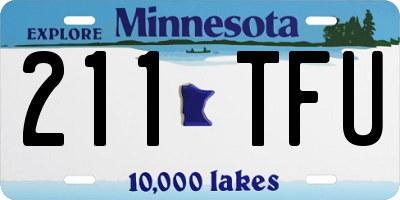 MN license plate 211TFU