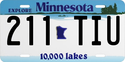 MN license plate 211TIU