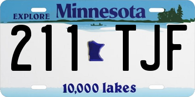 MN license plate 211TJF