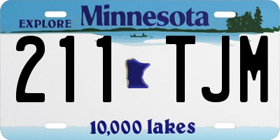 MN license plate 211TJM