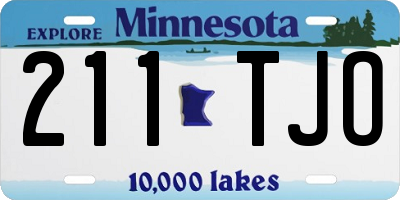 MN license plate 211TJO