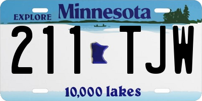 MN license plate 211TJW
