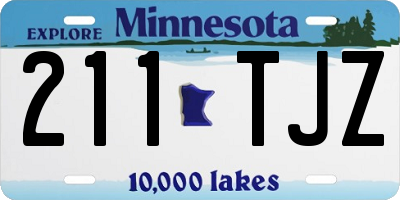 MN license plate 211TJZ