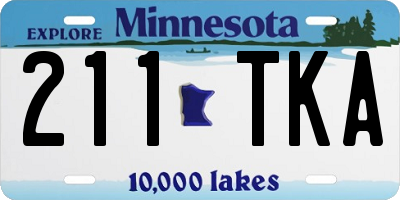 MN license plate 211TKA