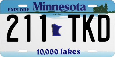 MN license plate 211TKD
