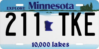 MN license plate 211TKE