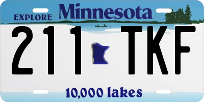 MN license plate 211TKF