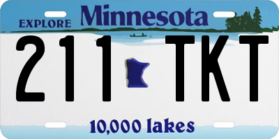 MN license plate 211TKT