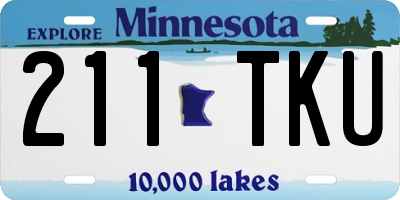 MN license plate 211TKU