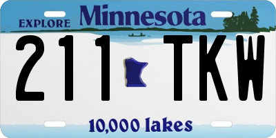MN license plate 211TKW