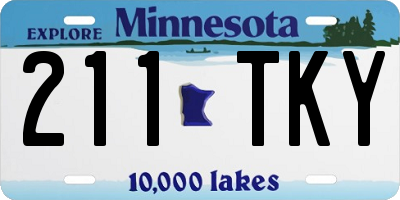 MN license plate 211TKY