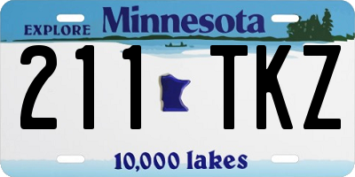 MN license plate 211TKZ