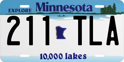 MN license plate 211TLA