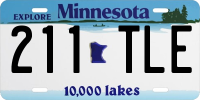 MN license plate 211TLE