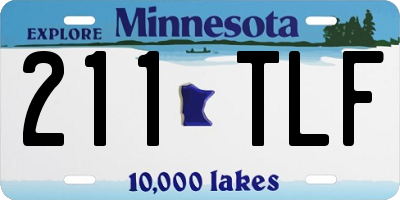 MN license plate 211TLF