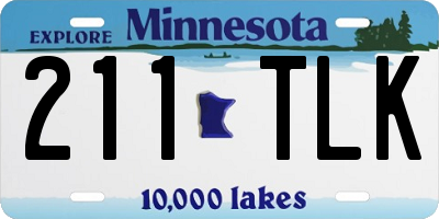MN license plate 211TLK