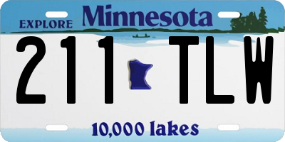MN license plate 211TLW
