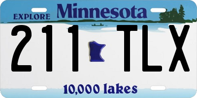 MN license plate 211TLX
