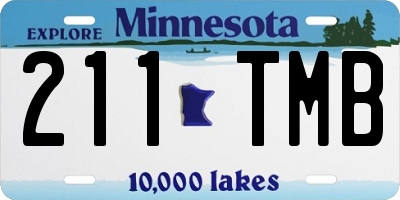 MN license plate 211TMB