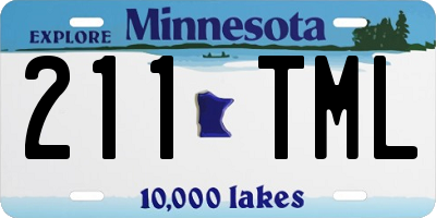 MN license plate 211TML