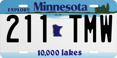 MN license plate 211TMW