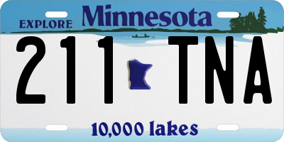 MN license plate 211TNA