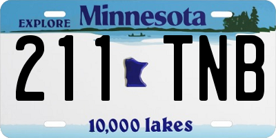 MN license plate 211TNB