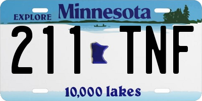 MN license plate 211TNF