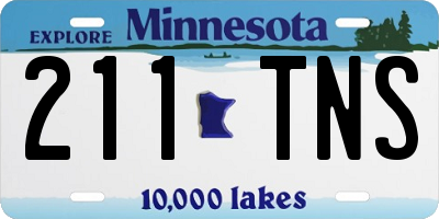 MN license plate 211TNS