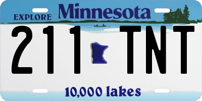 MN license plate 211TNT