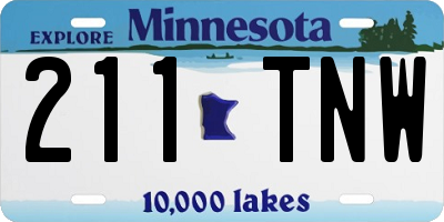 MN license plate 211TNW